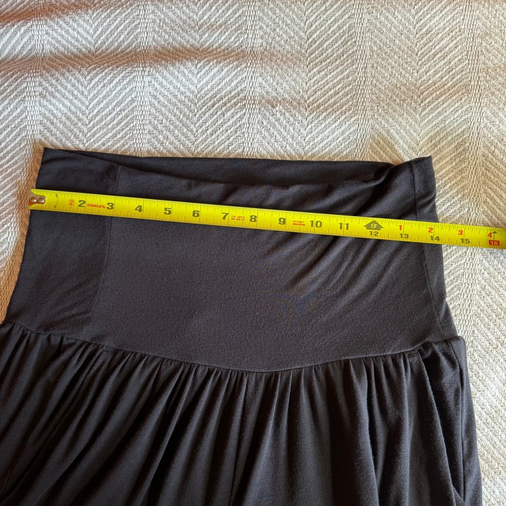 Athleta Studio Wide Leg Modal Pants Black High Rise Yoga Lounge Medium - Picture 11 of 12